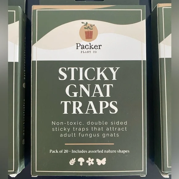 Sticky Gnat Traps (4 Packs 80 Total) Fun Assorted Natural Shapes Non-Toxic New - Picture 2 of 7